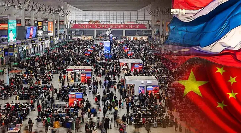 จีนคาดยอดเดินทางพุ่งสูงช่วงวันหยุดตรุษจีน ยอดจองมาไทยพุ่งกว่า 15 เท่า