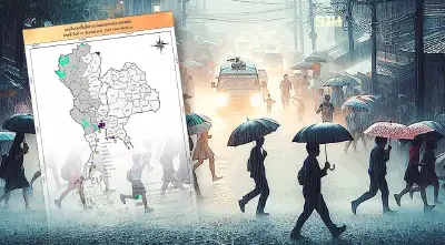 เช็กพื้นที่เสี่ยงภัยพายุฝนฟ้าคะนอง และ ค่าฝุ่น PM 2.5 ภาคเหนือพื้นที่สีแดง