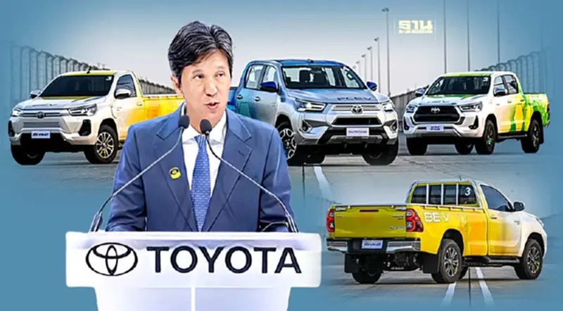 โตโยต้าผลิตปิกอัพไฟฟ้า Toyota Hilux EV ในไทยปี 2025 เสริมทัพรถไฮบริดรุ่นใหม่ โตโยต้าผลิตปิกอัพไฟฟ้า Toyota Hilux EV ในไทยปี 2025 เสริมทัพรถไฮบริดรุ่นใหม่