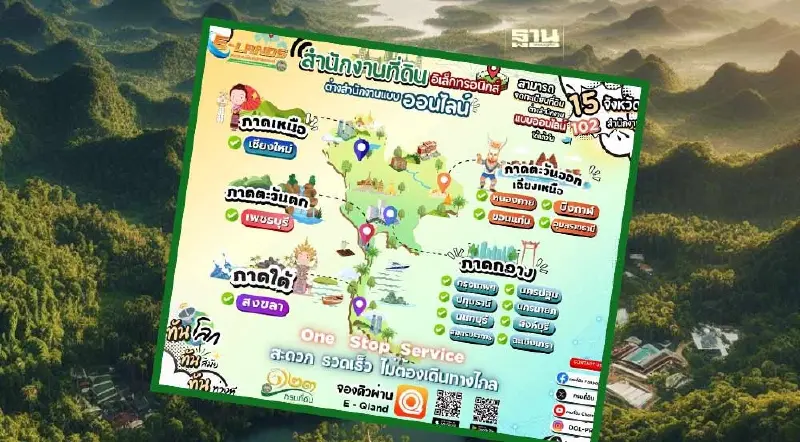 กรมที่ดิน เปิดให้โอนที่ดินข้ามจังหวัดออนไลน์ จองคิวผ่านแอปฯ e-QLands