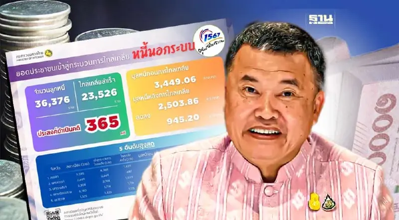 ปลัดมหาดไทย เผยคืบหน้าแก้หนี้นอกระบบ เข้าสู่กระบวนการไกล่เกลี่ย 36,376 ราย