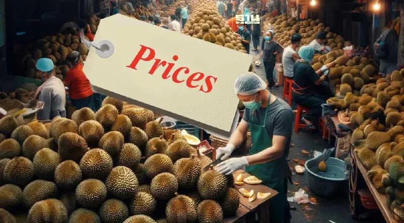 ราคาทุเรียนหมอนทอง วันที่ 15  เมษายน 2567 ตลาดไทขายกิโลละเท่าไหร่