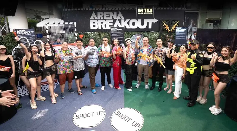 สงกรานต์สีลม แวะ SONGKRAN BREAKOUT เล่น FPS-สาวน้อยตกน้ำ-ยิงเป้าชิงโชค