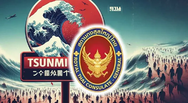 กงสุลใหญ่ไทยในฟูกูโอกะเตือนคนไทยระวัง หลังญี่ปุ่นเตือนสึนามิ กงสุลใหญ่ไทยในฟูกูโอกะเตือนคนไทยระวัง หลังญี่ปุ่นเตือนสึนามิ