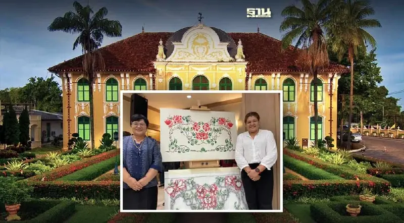 สงกรานต์ 2567 “อภัยภูเบศร” เปิดตึกเจ้าพระยาฯ ให้ชมความงาม Stencil ลายกุหลาบ