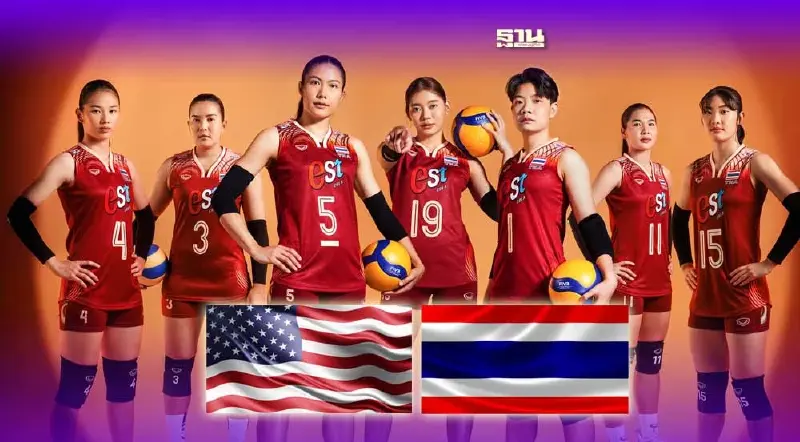 ถ่ายทอดสดวอลเลย์บอลหญิงไทย VS สหรัฐอเมริกา เช็คช่องทางชมสดศึก VNL 2024