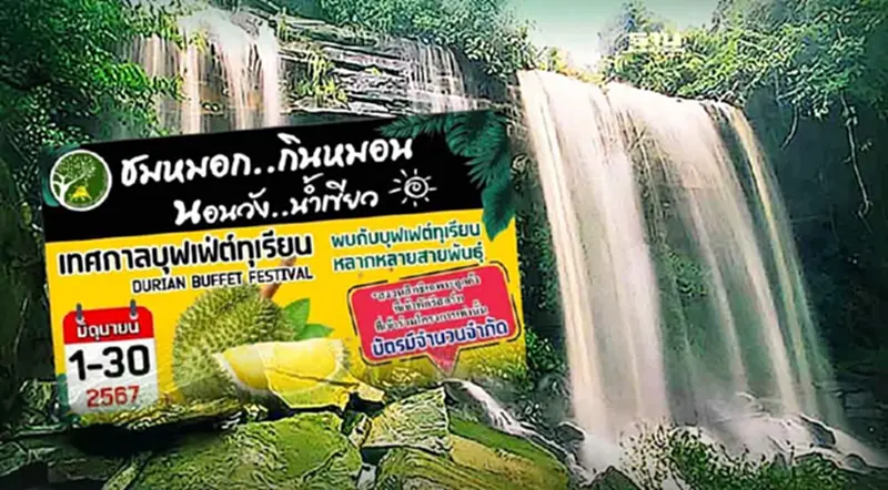 เที่ยววังน้ำเขียว ฟรีบุฟเฟต์ทุเรียน 1-30 มิ.ย.นี้ เที่ยววังน้ำเขียว ฟรีบุฟเฟต์ทุเรียน 1-30 มิ.ย.นี้