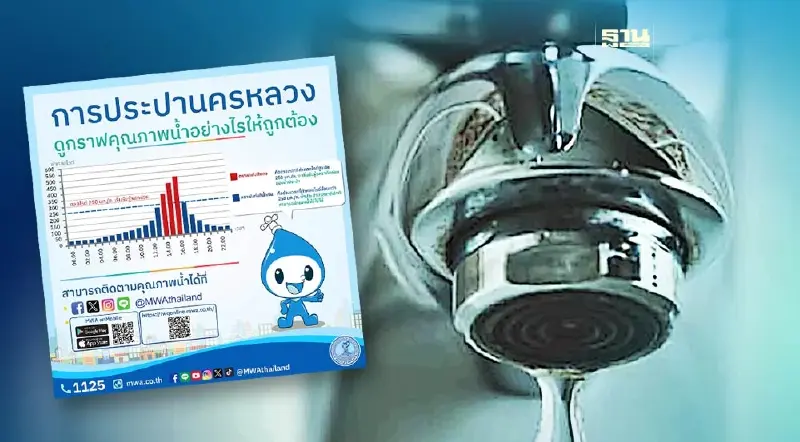 กปน.เตือน 3 จังหวัด น้ำประปารสเปลี่ยนจากน้ำทะเลหนุนสูง 9-15 พ.ค.นี้