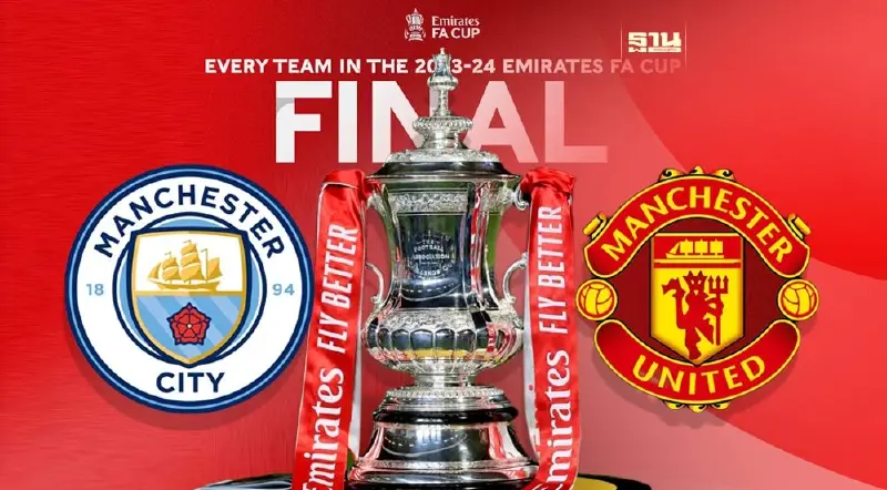 ถ่ายทอดสด แมนซิตี้ VS แมนยู ดูบอลสดศึกเอฟเอ คัพ นัดชิงชนะเลิศ 21.00 น.