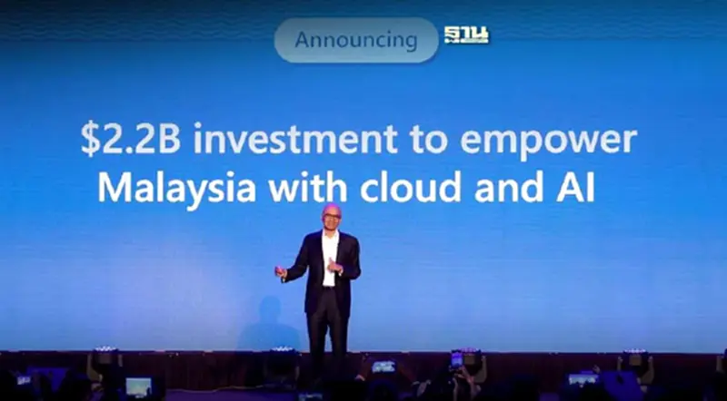 "ไมโครซอฟท์" ประกาศทุ่ม 2.2 พันล้านดอลลาร์ลงทุน Cloud-AI ในมาเลเซีย "ไมโครซอฟท์" ประกาศทุ่ม 2.2 พันล้านดอลลาร์ลงทุน Cloud-AI ในมาเลเซีย