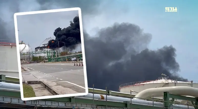 เกิดเหตุไฟไหม้ถังสารเคมีระเบิดกลางมาบตาพุด จังหวัดระยอง