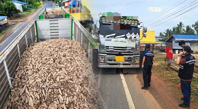 กรมการค้าภายใน ตรวจเข้มด่านกัมพูชา บุกจับรถขนย้ายมันสำปะหลัง 30 ตัน