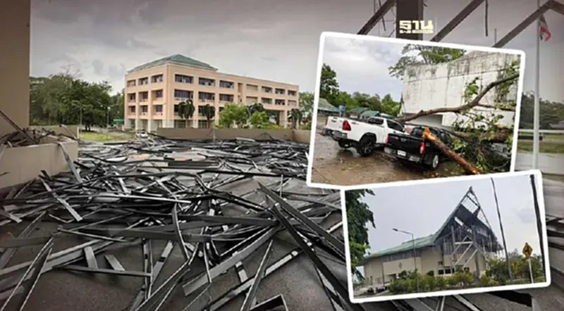 เปิดภาพ พายุฝนถล่ม “ราชภัฏเพชรบูรณ์” หอประชุมเสียหาย-ต้นไม้ทับรถหลายคัน เปิดภาพ พายุฝนถล่ม “ราชภัฏเพชรบูรณ์” หอประชุมเสียหาย-ต้นไม้ทับรถหลายคัน