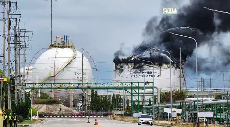 ระยองประกาศยกเลิกพื้นที่ภัยพิบัติ หลัง "ไฟไหม้ถังสารเคทีระเบิด" สงบ