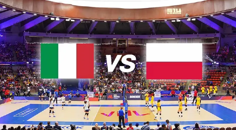 ถ่ายทอดสดวอลเลย์บอลวันนี้ อิตาลี พบ โปแลนด์ ดูสดศึกเนชันส์ ลีก รอบรอง 17.00 น.