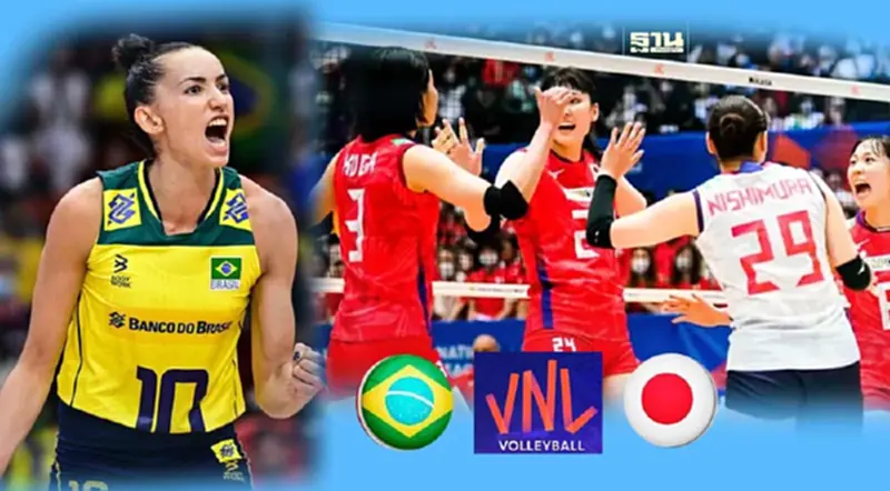 ถ่ายทอดสดวอลเลย์บอลวันนี้ “บราซิล vs ญี่ปุ่น” เนชันส์ลีก 2024 รอบ Semifinals ถ่ายทอดสดวอลเลย์บอลวันนี้ “บราซิล vs ญี่ปุ่น” เนชันส์ลีก 2024 รอบ Semifinals
