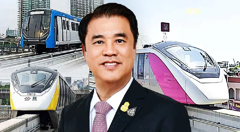 รถไฟฟ้า 20 บาทตลอดสาย "สุริยะ" นำร่อง 3 สายสีน้ำเงิน-สีชมพู-สีเหลือง