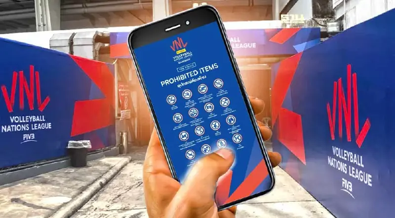 ประกาศ "สิ่งที่ห้ามนำเข้าอินดอร์สเตเดียมฯ" ดูวอลเลย์บอล VNL 2024