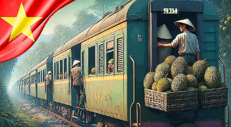 เวียดนาม หันใช้รถไฟขนส่งสินค้าไปจีน ส่งออกทุเรียนพุ่ง 91%