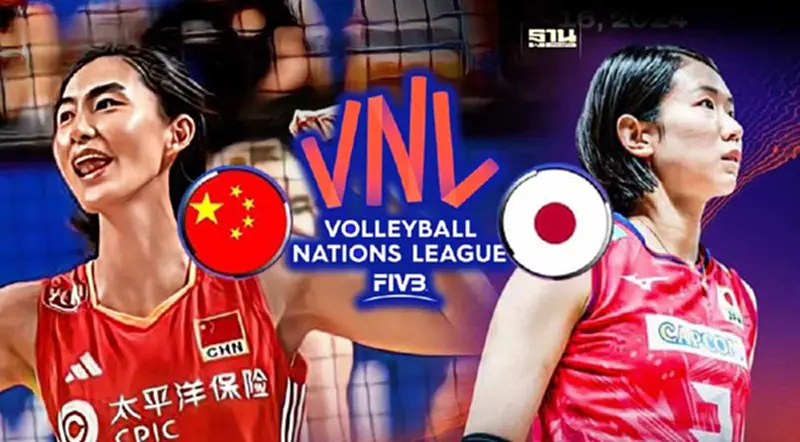 ถ่ายทอดสด จีน vs ญี่ปุ่น วอลเลย์บอลหญิงเนชันส์ลีก VNL 2024 วันนี้ 20 มิ.ย.67 ถ่ายทอดสด จีน vs ญี่ปุ่น วอลเลย์บอลหญิงเนชันส์ลีก VNL 2024 วันนี้ 20 มิ.ย.67