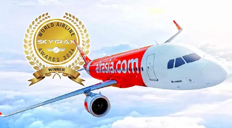 แอร์เอเชีย สายการบินราคาประหยัดที่ดีที่สุดในโลก 2024 จากสกายแทร็กซ์