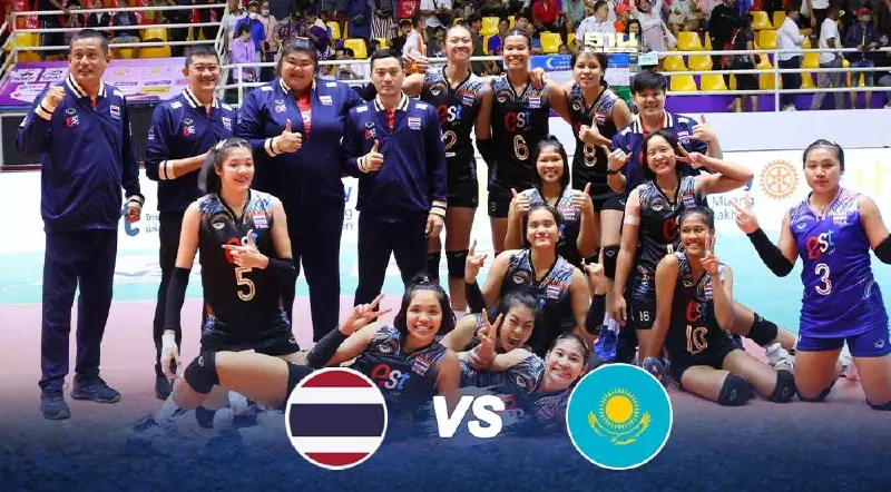 ถ่ายทอดสดวอลเลย์บอลหญิง U18 วันนี้ ไทย vs คาซัคสถาน AVC 2024 ชิงแชมป์เอเชีย