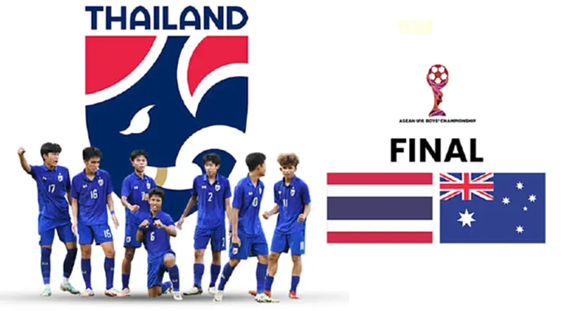 ถ่ายทอดสดบอลไทย U16 วันนี้ พบ ออสเตรเลีย นัดชิงชนะเลิศ AFF 2024 ถ่ายทอดสดบอลไทย U16 วันนี้ พบ ออสเตรเลีย นัดชิงชนะเลิศ AFF 2024