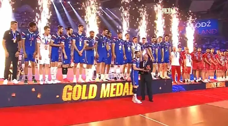 ผลวอลเลย์บอลชาย "ฝรั่งเศส" ชนะญี่ปุ่น คว้าแชมป์เนชันลีกส์ VNL 2024 ผลวอลเลย์บอลชาย "ฝรั่งเศส" ชนะญี่ปุ่น คว้าแชมป์เนชันลีกส์ VNL 2024