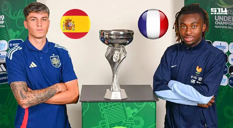 ถ่ายทอดสด "สเปน vs ฝรั่งเศส" ดูบอลสดคืนนี้ นัดชิงบอลยูโร U19 2024 ถ่ายทอดสด "สเปน vs ฝรั่งเศส" ดูบอลสดคืนนี้ นัดชิงบอลยูโร U19 2024