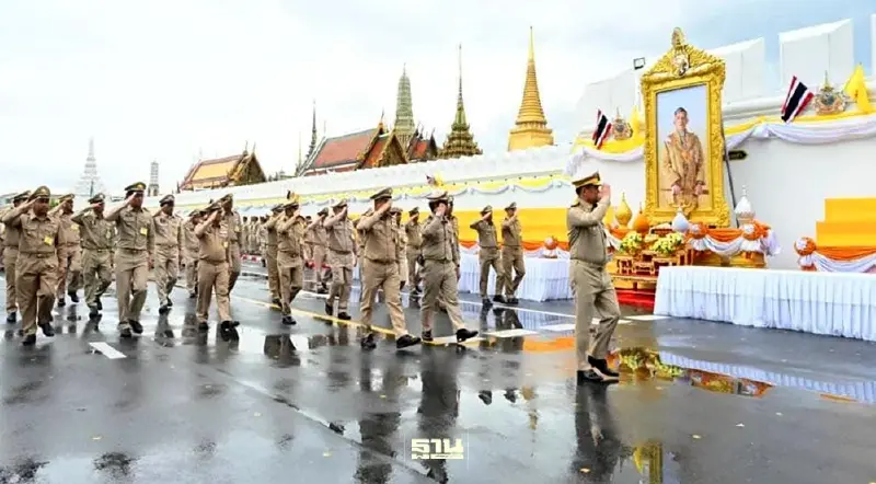 รมว.มหาดไทย ซ้อมใหญ่ "เชิญน้ำศักดิ์สิทธิ์" เฉลิมพระเกียรติในหลวง ร. 10