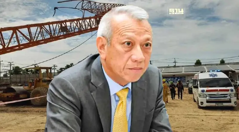 เครนล้มย่านอ่อนนุช “พิพัฒน์” มอบประกันสังคม-เยียวยาผู้บาดเจ็บ 6 ราย