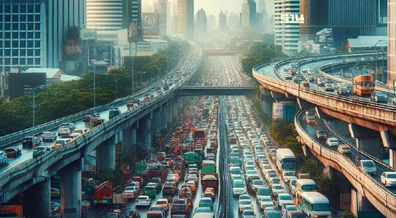 เตือน 4 ย่านสำคัญ กทม. เสี่ยงรถติดหนักช่วงสร้าง "รถไฟฟ้าสายสีส้ม"