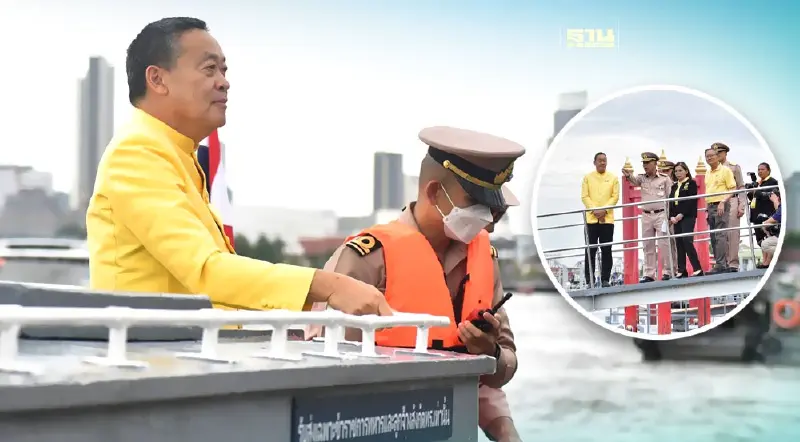 นายกฯ ลงเรือตรวจเส้นทาง "ขบวนพยุหยาตราทางชลมารค"