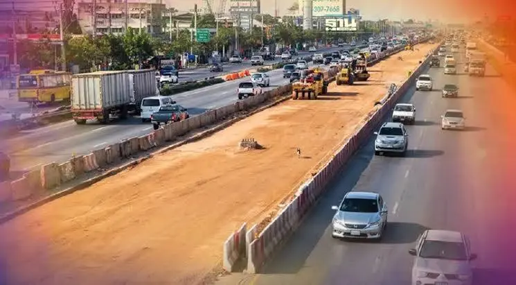 คมนาคม ชง ครม.ขอ งบกลาง 600 ล้าน เพิ่มสภาพคล่องผู้รับเหมา ถนนพระราม2