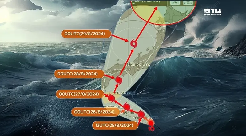 พายุไต้ฝุ่น ชานชาน คาดขึ้นฝั่งญี่ปุ่น 28-29 ส.ค.นี้