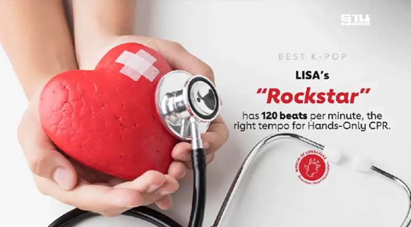 ฮือฮา สมาคมโรคหัวใจสหรัฐ ชี้ Rockstar ของลิซ่า เหมาะใช้ทำ CPR ฮือฮา สมาคมโรคหัวใจสหรัฐ ชี้ Rockstar ของลิซ่า เหมาะใช้ทำ CPR