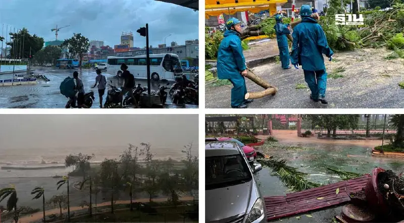 เปิดภาพ "พายุยางิ" ถล่มเวียดนาม-โรงงาน VinFast เริ่มพบผู้เสียชีวิต-สูญหาย