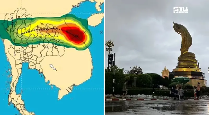 ประกาศกรมอุตุฯ"พายุซูลิกเข้าไทย" ศูนย์กลางนครพนม คาดอ่อนกำลังบ่ายนี้