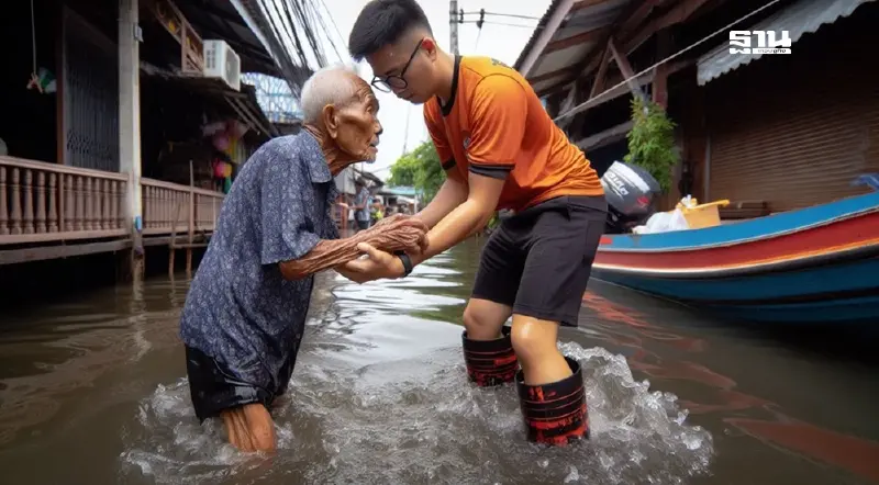 น้ำท่วม ผู้สูงอายุรับความช่วยเหลือเพิ่ม จับตาจังหวัดท้ายเขื่อนเจ้าพระยา
