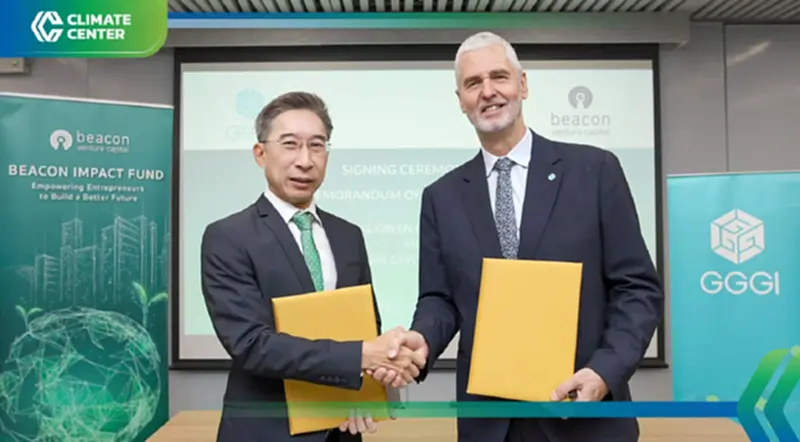 บีคอน วีซี-GGGI เล็งร่วมทุนตั้ง Climate Tech Equity Trust ลงทุนสตาร์ทอัพ บีคอน วีซี-GGGI เล็งร่วมทุนตั้ง Climate Tech Equity Trust ลงทุนสตาร์ทอัพ