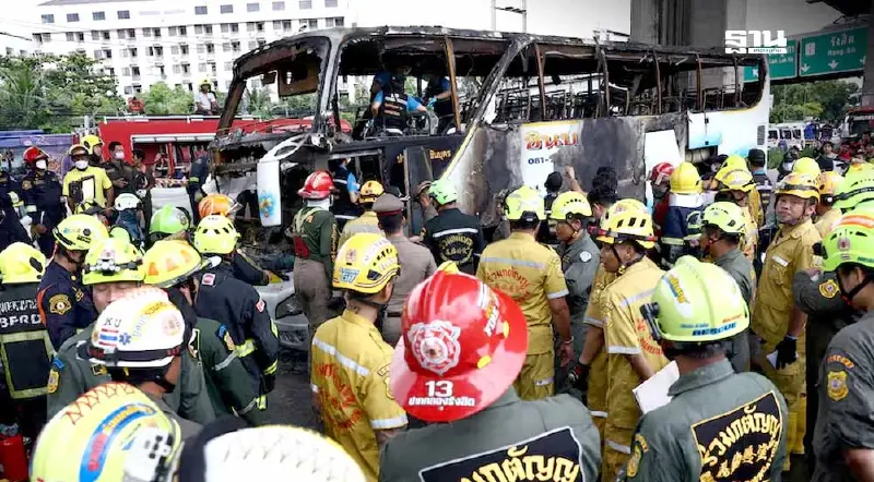 เปิดข้อมูล รถบัสนักเรียนอุทัยธานีไฟไหม้ ทำประกัน - พ.ร.บ. กับ 2 บริษัท