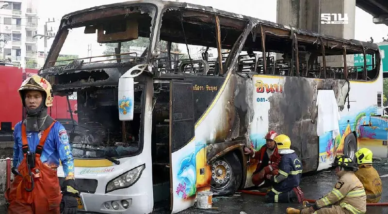 สื่อนอกเกาะติด รถบัสนักเรียนไฟไหม้ ชี้สถิติไทยอุบัติเหตุบนถนนสูงระดับโลก