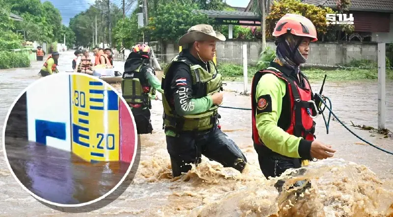 น้ำท่วมเชียงใหม่วันนี้ น้ำปิงระยะวิกฤต-รพ.แมคคอร์มิคบางจุดสูงถึง 1 เมตร