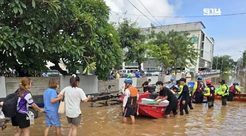 รพ.ในเชียงใหม่ น้ำท่วมหนักเป็นประวัติการณ์ บุคลากรและแพทย์หายไปกว่า 20%