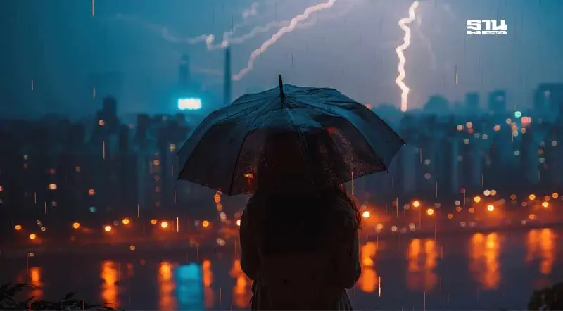 ประกาศ​กรมอุตุ​ฯ ​ฉบับ ​5 วันนี้ - 21 ต.ค.ไทยฝนตกหนัก กทม.ไม่รอดฝน 80%