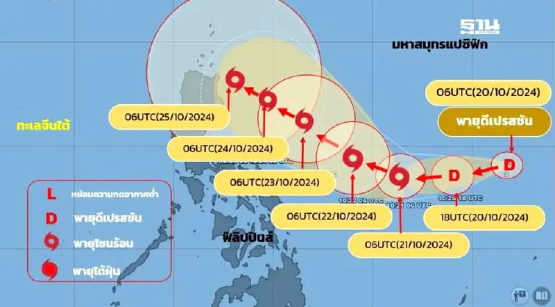 จับตาพายุลูกใหม่ ก่อตัวในแปซิฟิก อัปเดตเส้นทางพายุ ยังไม่กระทบไทย