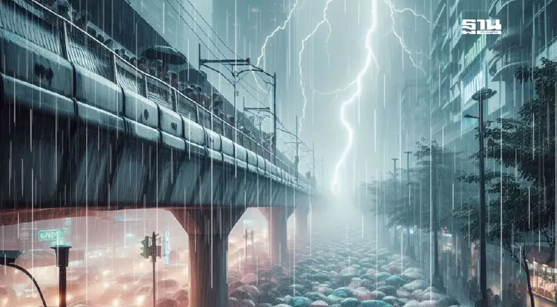 พยากรณ์อากาศกรุงเทพฯวันนี้ ฝนตก 70 % เช็คพิกัดพื้นที่ฝนตก จุดเสี่ยงน้ำท่วม