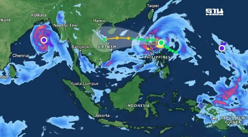 อัปเดตเส้นทาง "พายุโซนร้อนจ่ามี" คาด 4 จังหวัดอีสาน รับผลกระทบ 26-27 ต.ค.