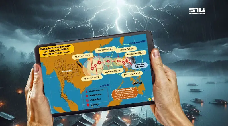 อัปเดตเส้นทางพายุโซนร้อนจ่ามี -พายุไซโคลน DANA