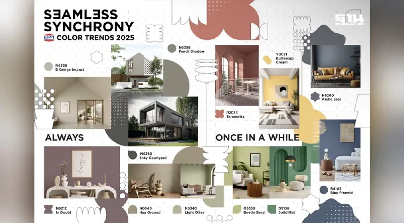 ส่องเทรนด์สีปี 2025 TOA Color Trends ค้นหาสีที่ใช่! ให้บ้านคุณ ส่องเทรนด์สีปี 2025 TOA Color Trends ค้นหาสีที่ใช่! ให้บ้านคุณ